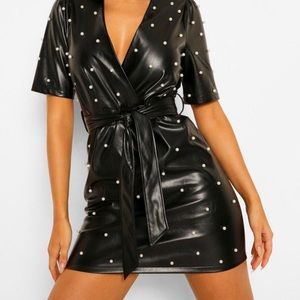 Pearl leather dress